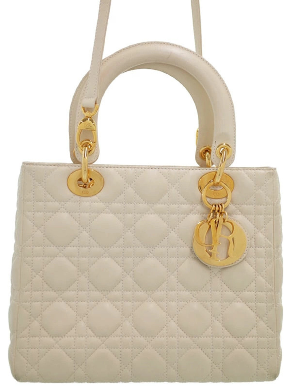Christian Dior Cannage Quilted Lady Dior 2way bag